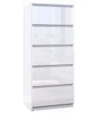 Chest of drawers 500х376х1170 mm Bright MDF white gloss order